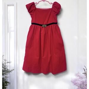 Ralph Lauren Corduroy Dress Puff Sleeve Belt Regency Victorian Old Money Girls 6